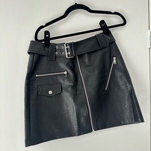 Topshop - Leather Mini Skirt